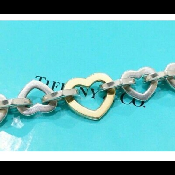Tiffany & Co. 2000 Retired Vintage Interlocking Hearts 925 Silver Bracelet - Picture 7 of 9
